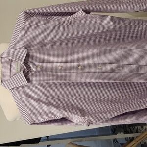 Men's ETRO shirt Purple Check 15" NECK 46" CHEST
